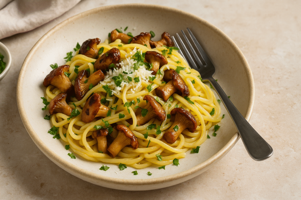tagliolini kevad-võluheinikutega
